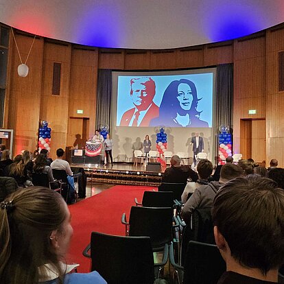 Veranstaltung im Carl-Schurz-Haus zur US-Präsidentschaftswahl 2024